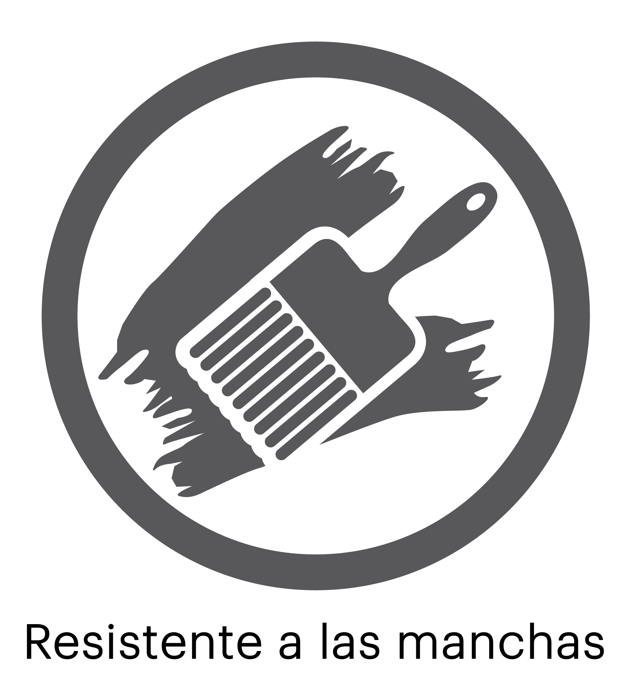 Logotipo de "superficie resistente a las manchas"